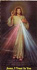 portrait of jesus of divine mercy by Unknown Artist